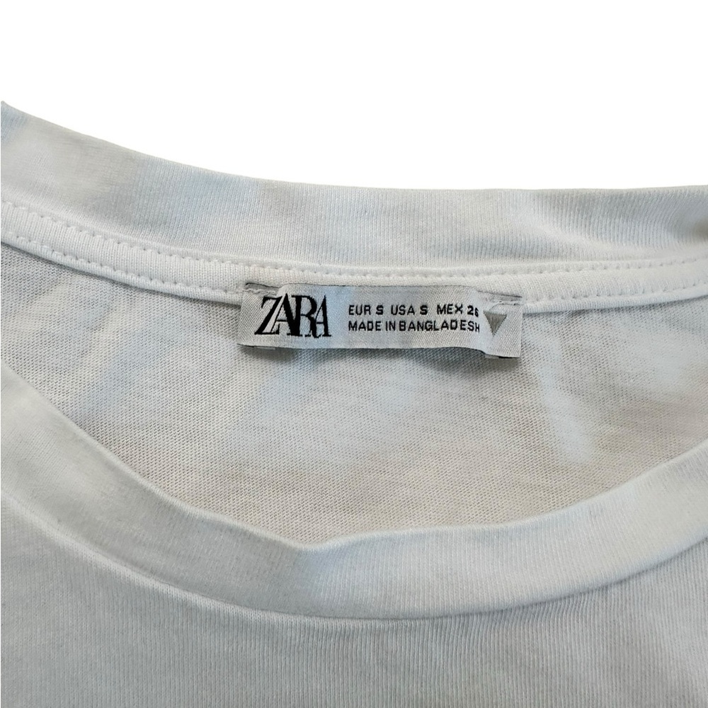 Zara Ruffle Sleeve Top Size Small - Picture 17 of 17